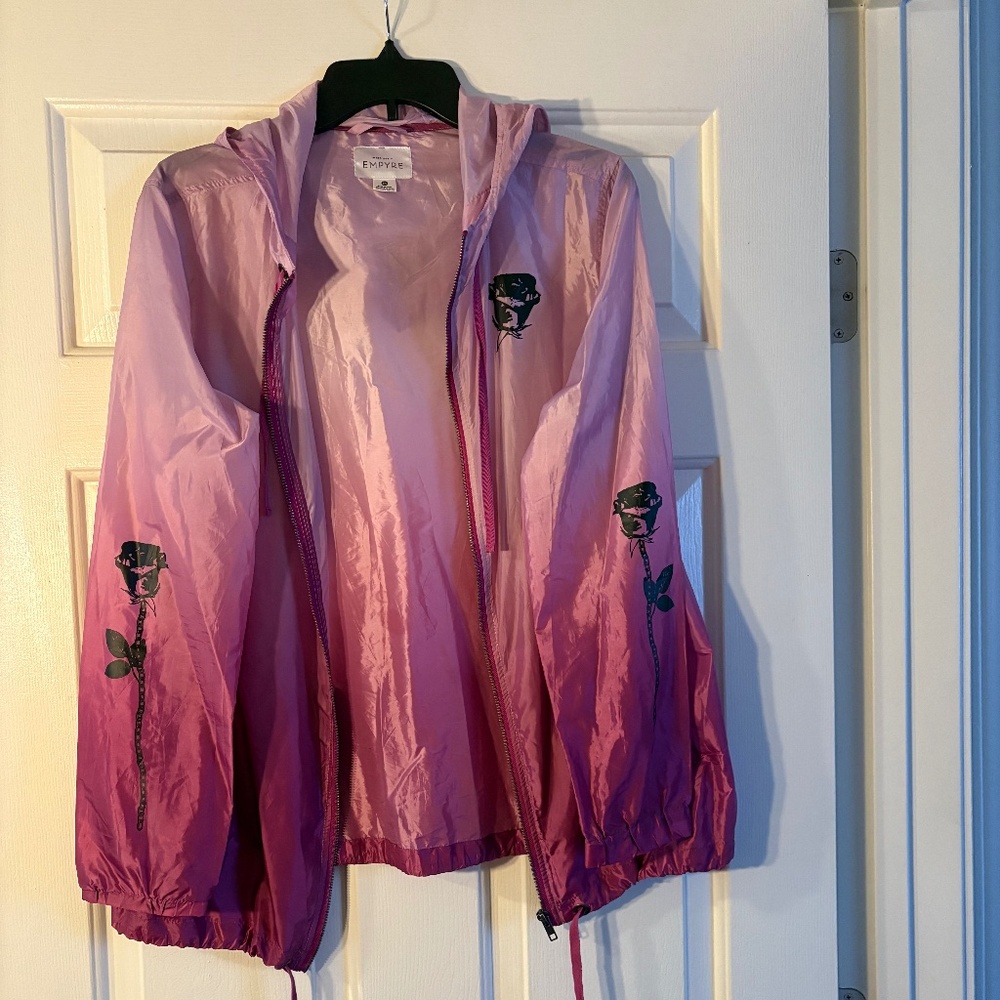 Pink ombré lightweight windbreaker